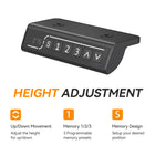 ShoppingAll Height Adjustable Electric Standing Desk with Splice 48 x 24 Inch Tabletop Board - Black-The tabletop comes in two pieces and measures 120cm / 47.2” W and 60cm / 23.6” L