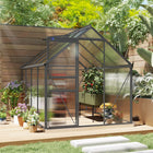 Outsunny 6' x 8' x 6.5' Polycarbonate Greenhouse with Sliding Door- Robust aluminium alloy frame for long-term use
 