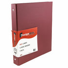 JAM Paper Premium Linen Textured 1" 3-Ring Binder - Red -English only packaging