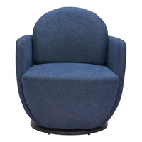 Zuo Bant Swivel Chair - Blue-Armrest support
