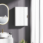kleankin Bathroom Wall Cabinet with 3-tier Shelves - White-Cabinet with 3-tier shelf store your beauty products and daily hygiene items