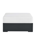 Modway Tahoe Outdoor Patio Powder-Coated Aluminum Ottoman - Grey/White-Non-Marking Foot Glides