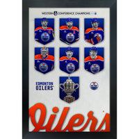 Edmonton Oilers 2025 Conference Champions Player Banners - Framed Print - 16" x 20"-Premium virtual frames
