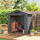 Outsunny 6' x 4' Portable Shed-Apex roof and 160g/㎡ waterproof fabric prevent water buildup keeps items always dry

