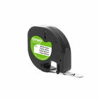 DYMO LetraTag Label Tape, 12mm, Black on White, Paper-Clearly identifies items such as lunch bags, food containers, file folders and more