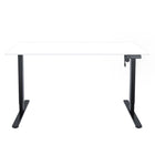 Ezywork 60" Electric Height Adjustable Standing Desk - Black Frame / White Table Top-Weight Capacity: 154 lbs