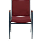 Flash Furniture HERCULES Series Heavy Duty Burgundy Patterned Fabric Stack Chair with Arms-Multipurpose Stack Chair