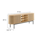 Modway Fortitude 71" TV Stand - Oak-Open Back Design