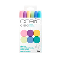 Copic Ciao Dual Tipped Ink Markers - Pastels - Set of 6-Color Consistency and Quality