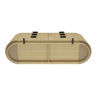 Manhattan Comfort Olivia 71.3" Modern Double Dresser - Natural Oak/Black-30 Day Limited Manufacturer's Warranty