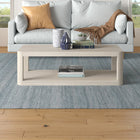 Hudson&Canal Stellan 47"W Rectangular Coffee Table - Alder White-Clean with a soft, dry cloth and no harsh chemicals or abrasive cleaning materials