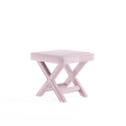 Manhattan Comfort Abigail 20.47" Mid-Century Modern Velvet Upholstered Ottoman Bench - Pink-High Quality Piped Cushion with Plush Foam Padding for Comfort and Style