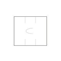 Garvey White Blank Labels Compatible with Avery Dennison 216 and Sato PB-2 Labelers - 15000 Labels-Two-line Garvey blank white labels; 8 characters over 8 character