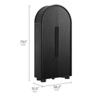 Modway Bellamy Tall Arched Storage Cabinet - Black-Soft-Close Hinges