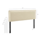 Modway Camille Upholstered Linen Blend Queen Size Headboard - Linen-Removable Slipcover