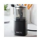 X-ACTO PowerHouse Electric Pencil Sharpener-SafeStart motor stops shaving when bin is removed