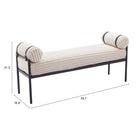 Zuo Barrow Bench - Cream-7