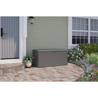 Suncast Extra Large Wicker Deck Box - 134 Gal. - Stoney-All weather construction provides water resistance and UV protection. 