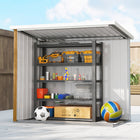 Outsunny 5' x 3' Metal Storage Shed - Yellow-Double doors for convenient access
