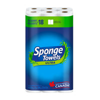 SpongeTowels Ultra Choose-A-Size Giant Roll Paper Towels - 12 Pack-2 ply