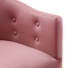 Modway Savour Tufted Performance Velvet Accent Dining Armchair - Dusty Rose-8