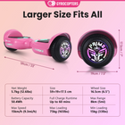 Gyrocopters PRIME Hoverboard for Kids - 15 km/h Speed ​​ - 300 W - 6.5" - LED Wheels - Bluetooth Speaker - Pink-Range= 8 Km