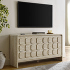 Modway Toscana 61" Sideboard - Travertine-Soft-Close Doors With Circular Pattern Design