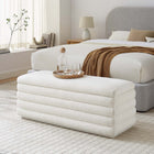 Modway Mezzo Boucle Upholstered Storage Bench - Cloud-Dense Foam Padding