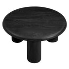 Modway Mavina Round Mango Wood Coffee Table - Black-Assembly Required