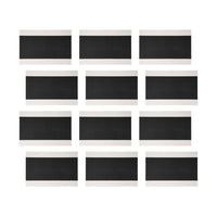 Maxwell & Williams Table Accents Placemat Rectangular - 45 x 30 cm - White & Black - 12 Pack-Wipe with Wet Cloth