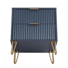 Manhattan Comfort DUMBO 20.07" Modern 2-Drawer Nightstand - Midnight Blue-10