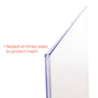 Deflecto Superior Image Cubicle Sign Holde - Portrait - 8 1/2"W x 11"H - Clear-Sealed on three sides to keep literature secure, clean and well-protected