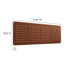 Modway Sparta Weave Wall-Mount Vegan Leather King Headboard - Walnut Brown-6