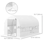 Outsunny Portable Walk-In Tunnel Greenhouse - 11.5' x 6.6' x 6.6'- UV resistant PE  cover stands up to the harshest elements
 