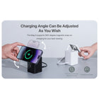 Adam Elements Mag 4 30W GaN 4-in-1 Power Charging Station - White-Output Voltage (Volts): Magnetic + USB - C + USB-A: 10W + 5V;Magnetic + USB - C: 10W + 20W;Magnetic + USB - A:10W + 18W;Wireless + USB - C + USB-A: 5W + 5V;Wireless + USB - C: 5W + 20W;Wireless + USB - A: 5W + 18W