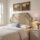 Modway Magnolia Stain-Resistant Performance Velvet King Size Headboard - Taupe/Almond-Contrast Piping