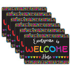 Ashley Productions Smart Poly Computer Mouse Pad - Everyone is Welcome Here - Hearts - 6 Pack-Start your day on the right note with these stylish and functional accessories that feature inspiring quotes and positive sayings.