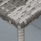 Outsunny 17.7" L x 17.7" W Rattan Coffee Table Outdoor Side Table - Grey-Square table lined with a PP board can support things stable, easy to clean and maintain