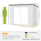 Outsunny Outdoor Storage Shed with Lockable Door- 2 Vents - 8' x 4'-Two ventilation slots allow fresh air in
