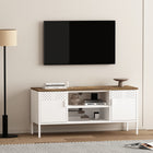 Manhattan Comfort Landen 47.3" Modern TV Stand - White-Recommended for up to a 40" TV Screen