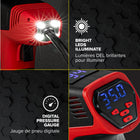 Bullseye Rechargeable Tire Inflator - Black-Rechargeable and Convenient: Comes with 2 different chargers - a home charger, and a cigarette lighter car charger, offering versatility and convenience. Compact in size with included storage bag makes storing this Portable air compressor easy