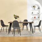 Homy Casa Upholstered Guest & Reception Chairs - Grey Fabric - 4 Pack-Khaki fabric adds a modern touch: Neutral color that suits any décor.