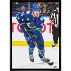Elias Pettersson Canucks Action - Framed Canvas - 22" x 31"-Premium canvas print with gallery-wrapped edges