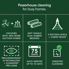 iRobot Roomba Max 705 Robot with AutoEmpty Dock-Eliminates dirt & dust. Powers through pet hair and more with anti-tangle Dual Rubber Brushes, an Edge-Sweeping Brush, Carpet Boost and 180x (In spot clean mode with full battery compared to Roomba 600 series robots) extreme power-lifting suction