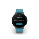 Garmin Bounce 2 Kids Smartwatch - 43mm - Turqoise-ASSISTANCE - If your child needs help and the assistance feature is activated, rest assured that family contacts will be called and sent a message with a LiveTrack location sharing link to your child’s live location.