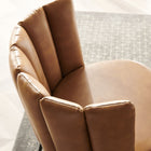 Modway Virtue Vegan Leather Dining Chair - Black/Tan - 2 Pack-Non-Marking Foot Pins