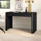 Hudson&Canal Palmera 47.5" Wide Rectangular Fluted Desk - Black Grain-Weight capacity for each drawer supports up to 20 lb