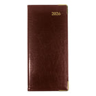 Brownline 2026 Executive Weekly Pocket Planner Sewn Binding - 6-7/8" x 3-3/16" - Assorted Colours - Trilingual-Shaded priority and notes boxes on each spread