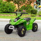 Aosom Toddlers 6V Battery Powered Ride-on ATV - Green-Simple forward/reverse controls 