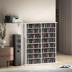 HOMCOM Double Media Storage Cabinet - White-Simple assembly with numbered parts and clear instructions